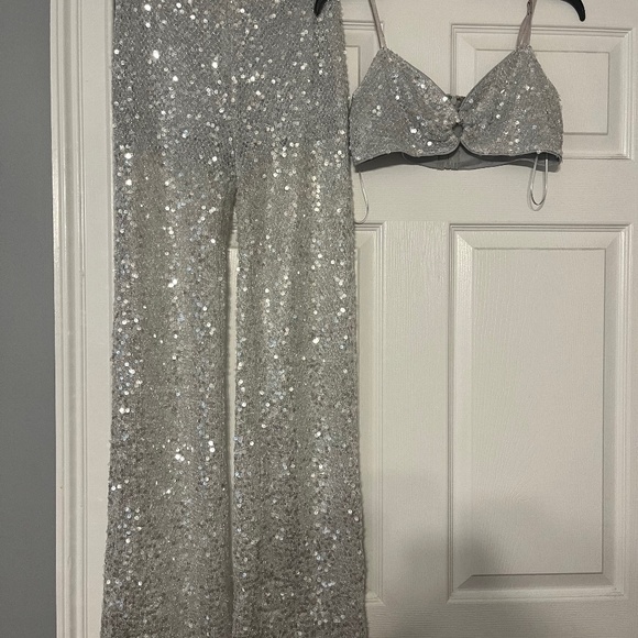 privy Pants & Jumpsuits Sequin Set Top And Bottom Poshmark